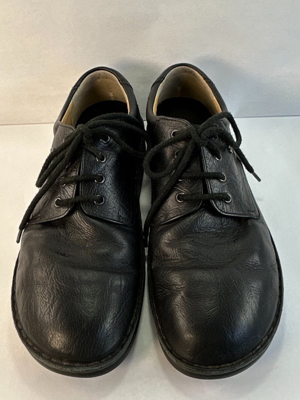 Finn Comfort Metz Oxford Comfort Shoes 11.5 Black Leather Casual Dress Business